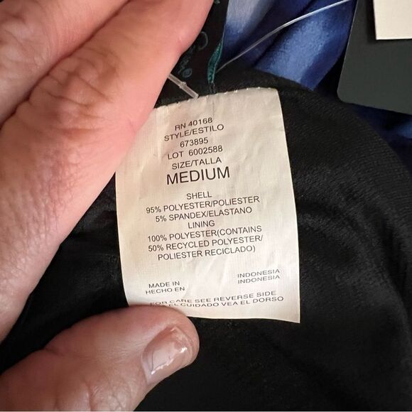 Aqua Green Navy Tie Dye Tiered Tankini Top NWT - Picture 12 of 12